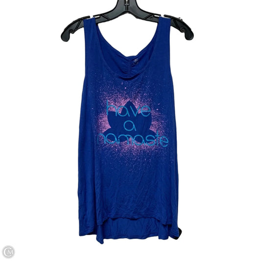 Athletic Tank Top By Gaiam In Blue, Size: L