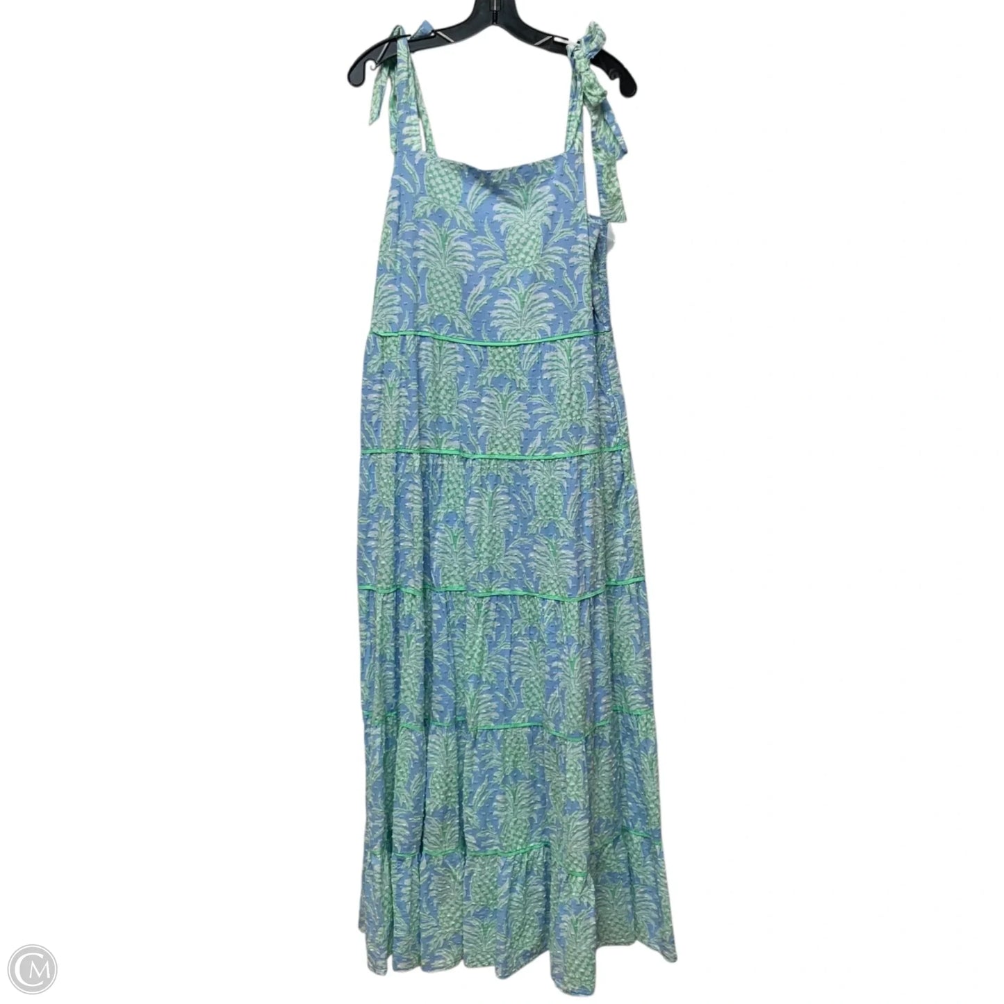 Dress Casual Maxi By Crown And Ivy In Blue & Green, Size: Xl