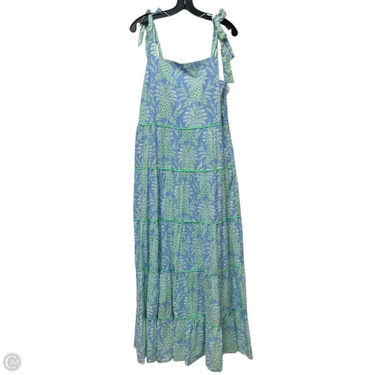 Dress Casual Maxi By Crown And Ivy In Blue & Green, Size: Xl