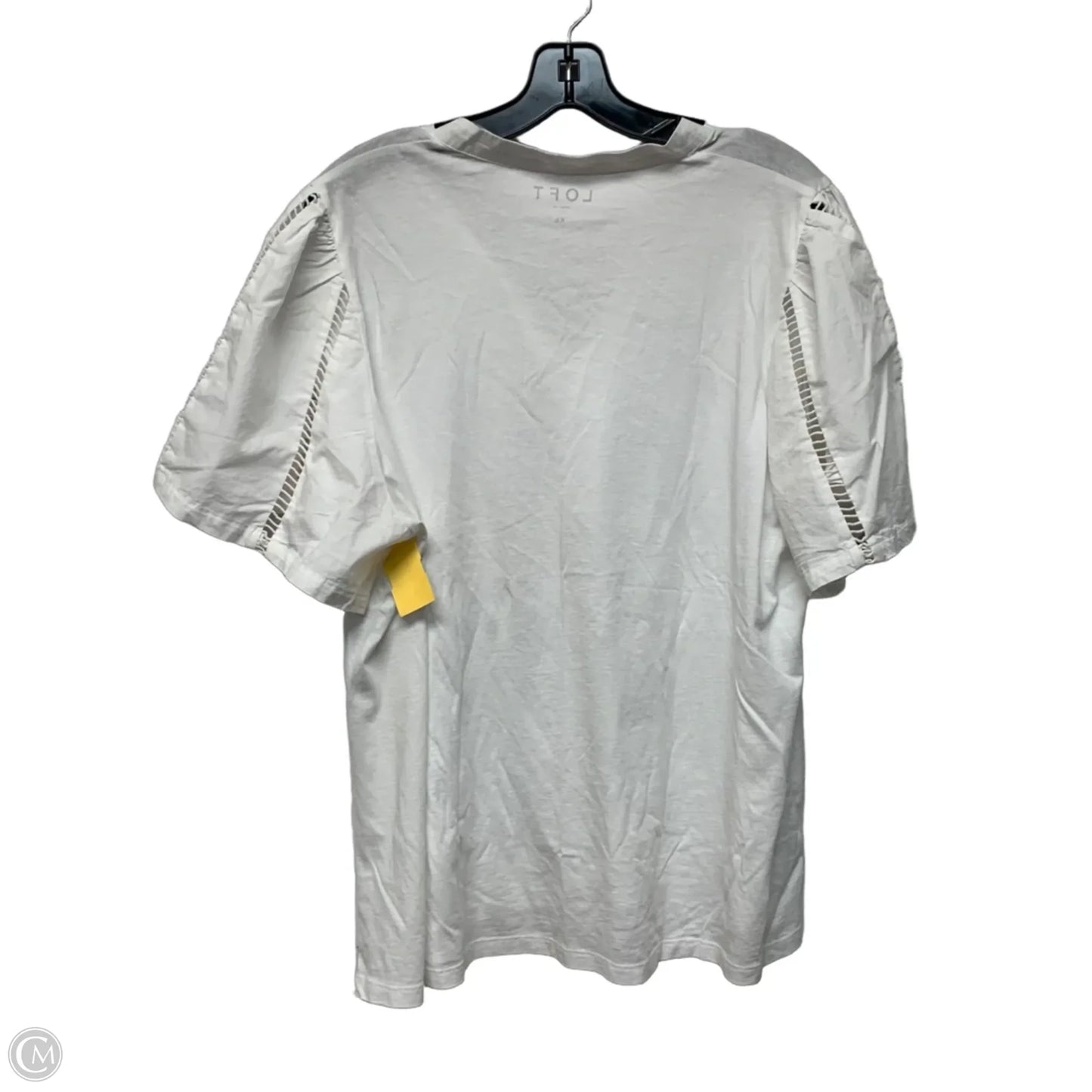 Top Short Sleeve By Loft In White, Size: Xl