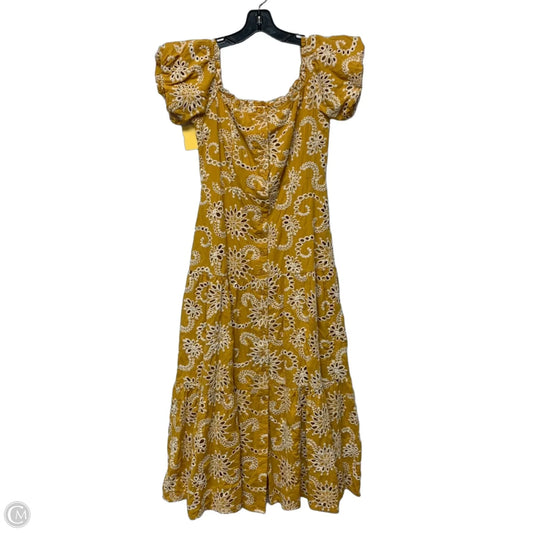 Dress Casual Maxi By Astr The Label In White & Yellow, Size: L