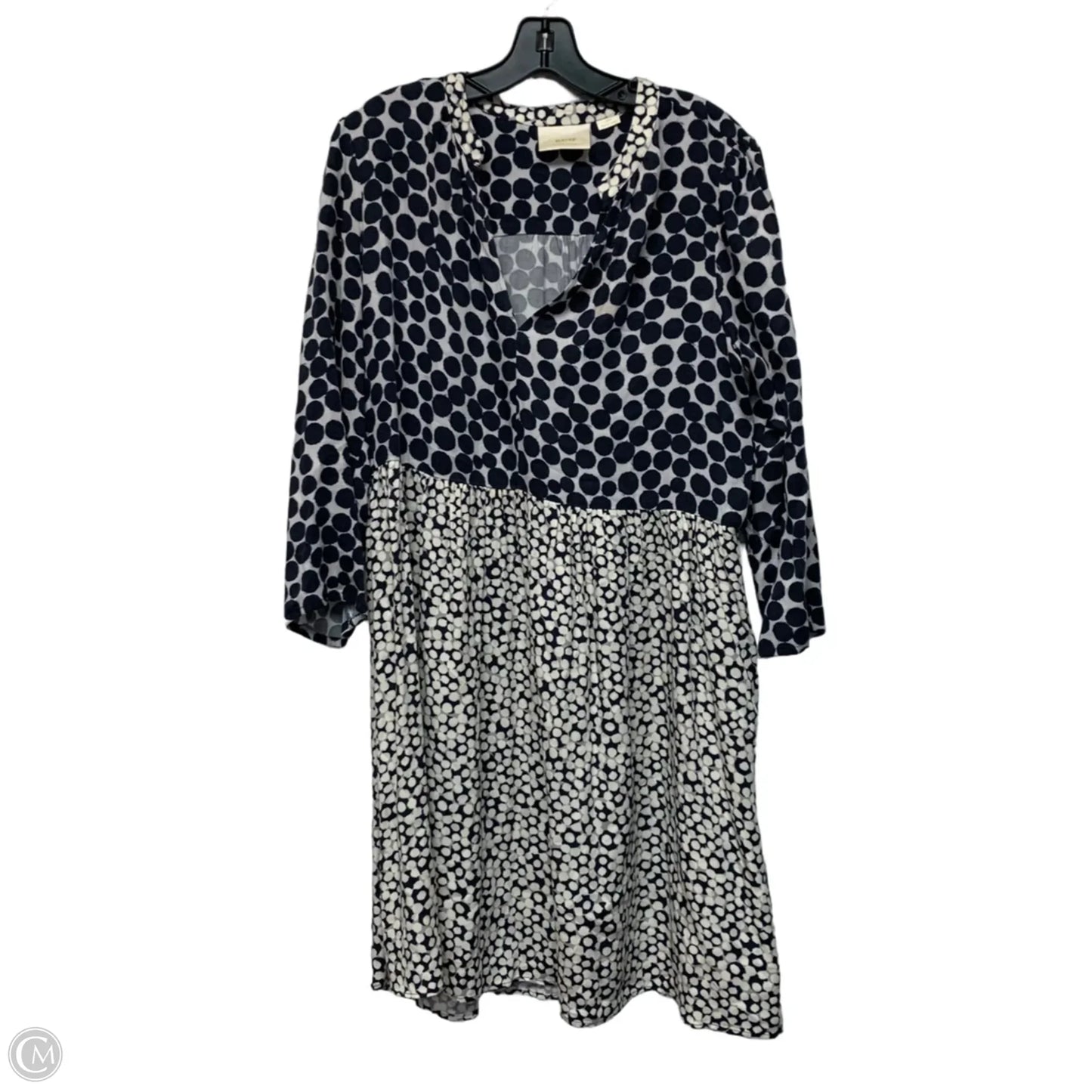 Dress Casual Short By Maeve In Blue & White, Size: L