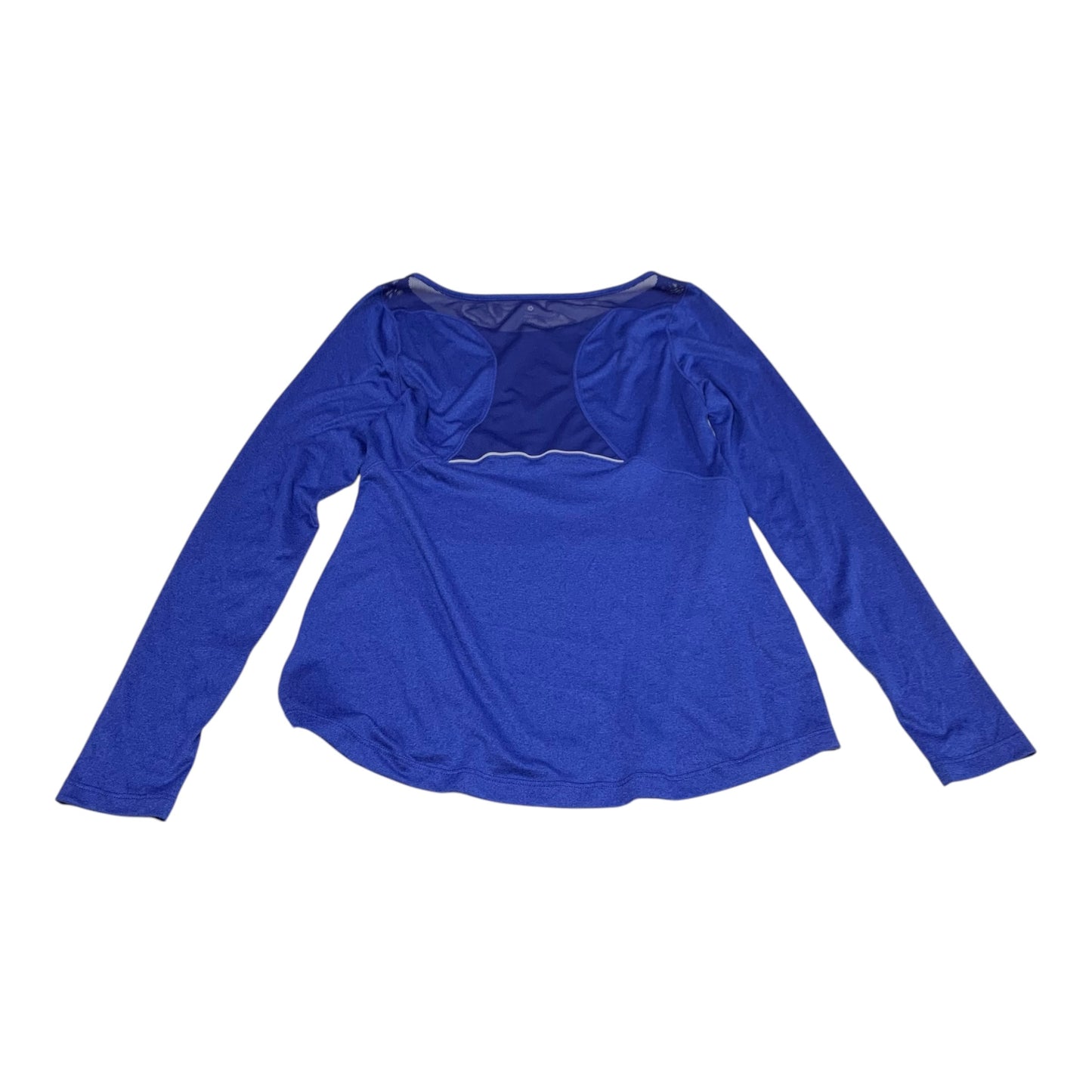 Athletic Top Long Sleeve Collar By Layer 8 In Blue, Size: M