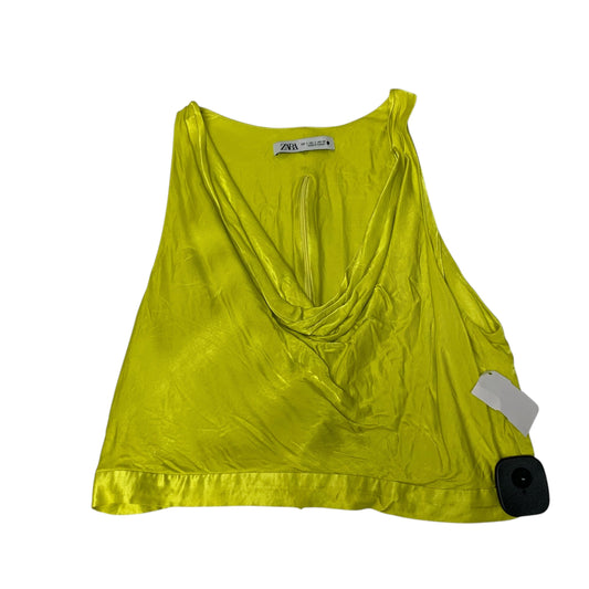 Top Sleeveless By Zara In Green, Size: L