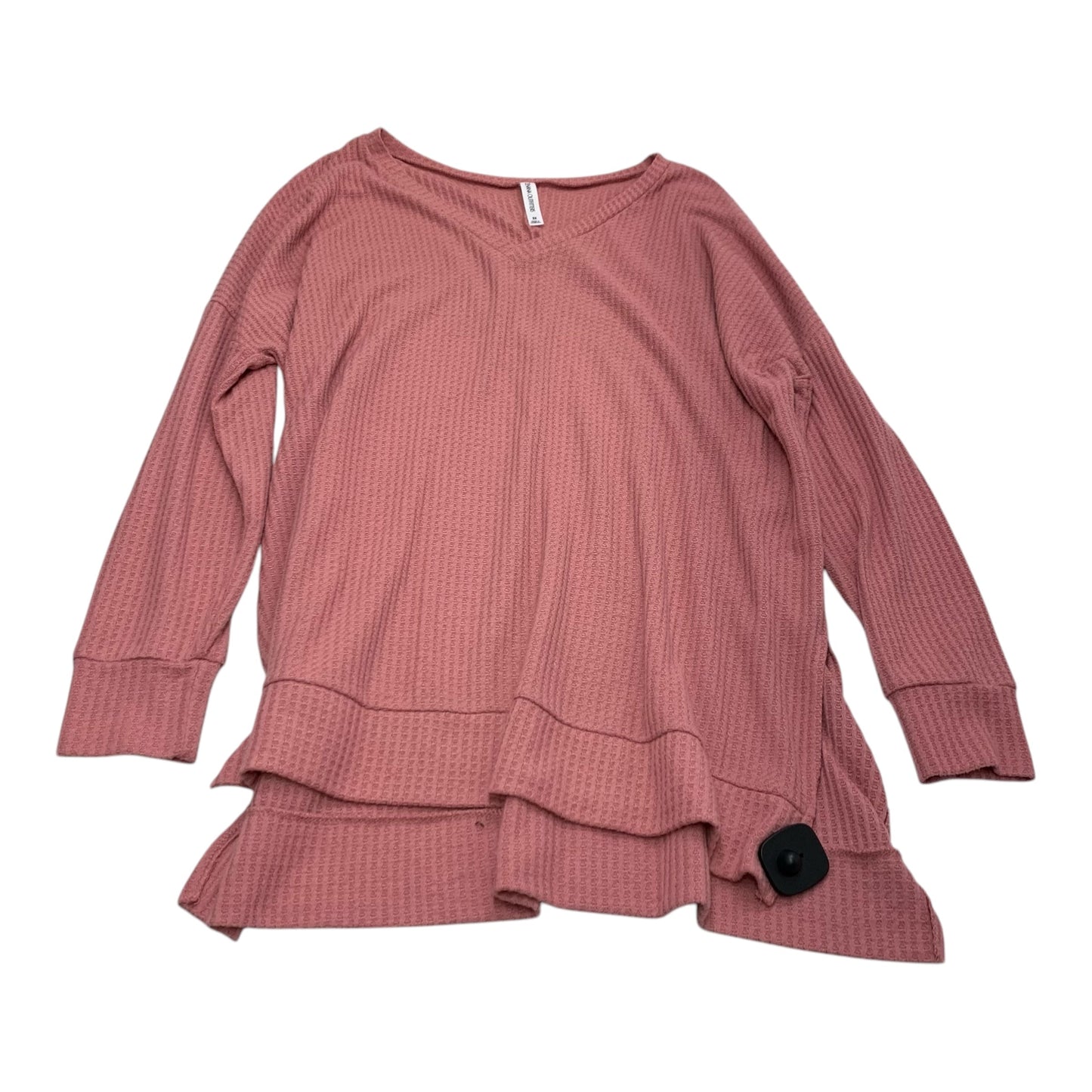 Top Long Sleeve By Zenana Outfitters In Pink, Size: 2x