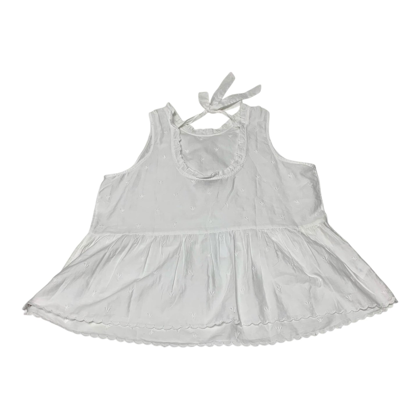 Top Sleeveless By Loft In White, Size: M