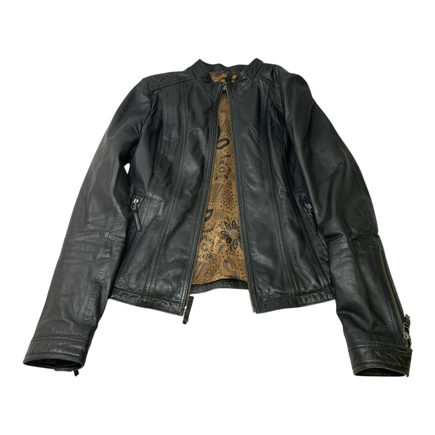 Jacket Leather By Black Rivet In Black, Size: M