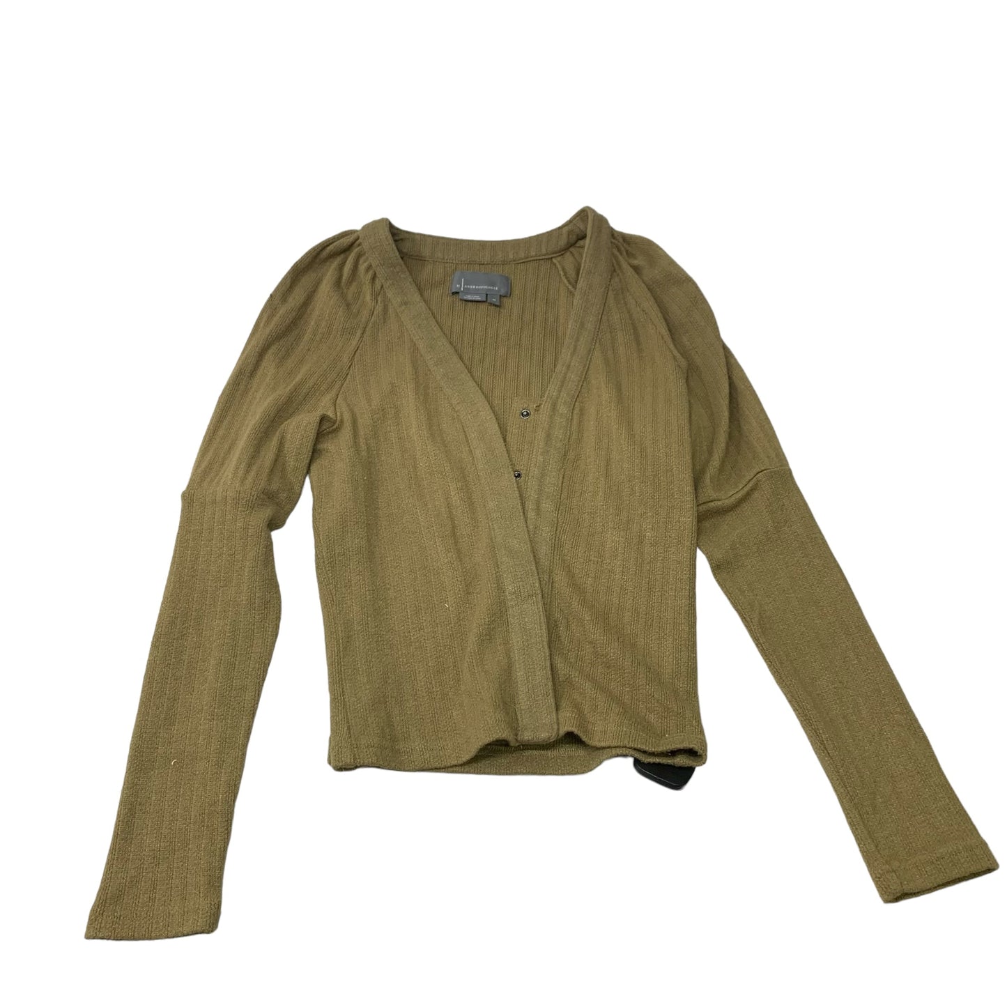 Top Long Sleeve By Anthropologie In Green, Size: Xs