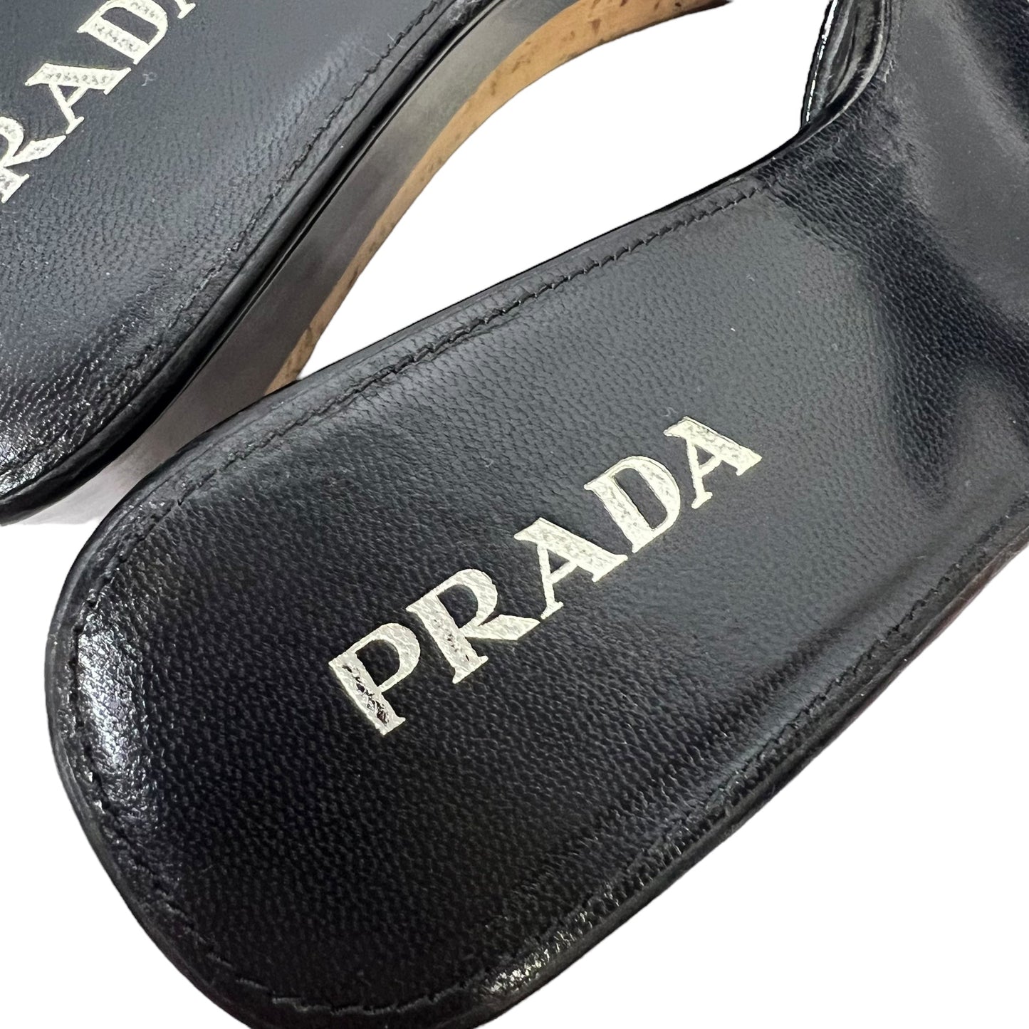 Shoes Luxury Designer By Prada In Black, Size: 5.5