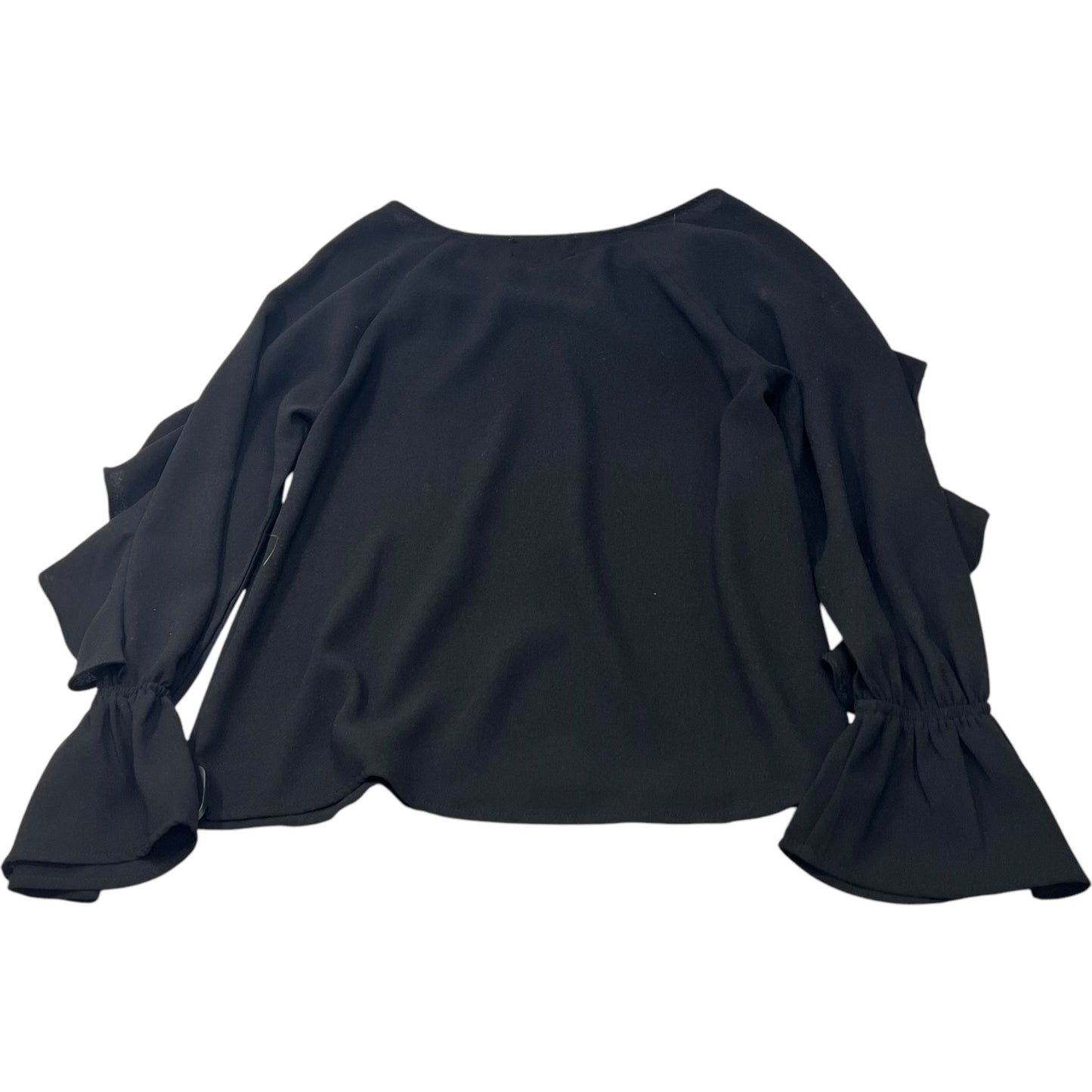 Blouse Long Sleeve By Fabrik In Black, Size: S