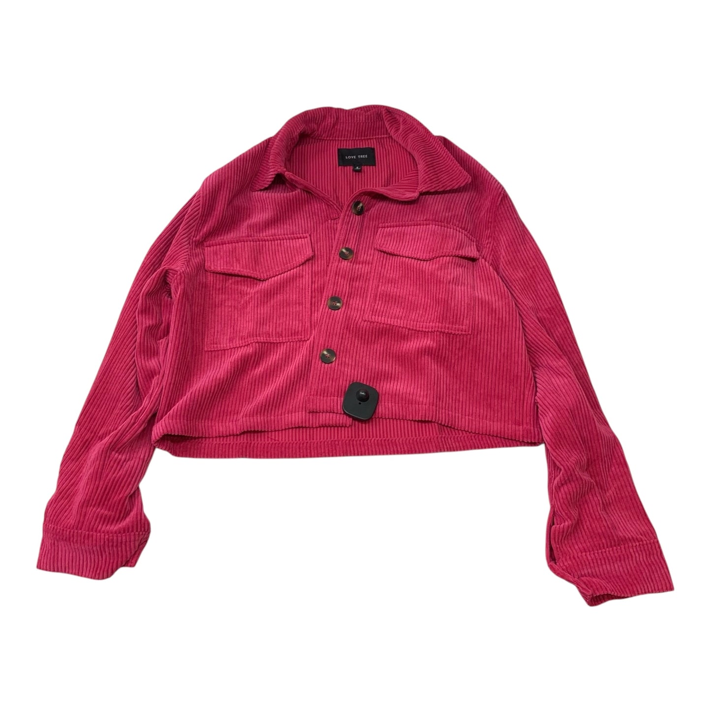 Jacket Shirt By Love Tree In Pink, Size: S