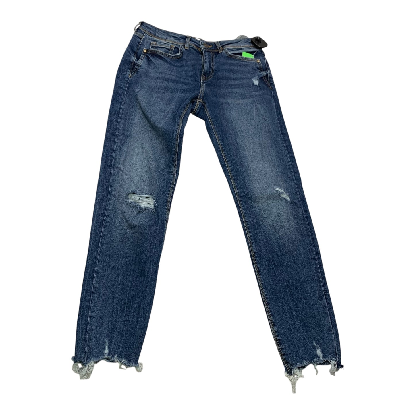 Jeans Skinny By Zara In Blue Denim, Size: 4