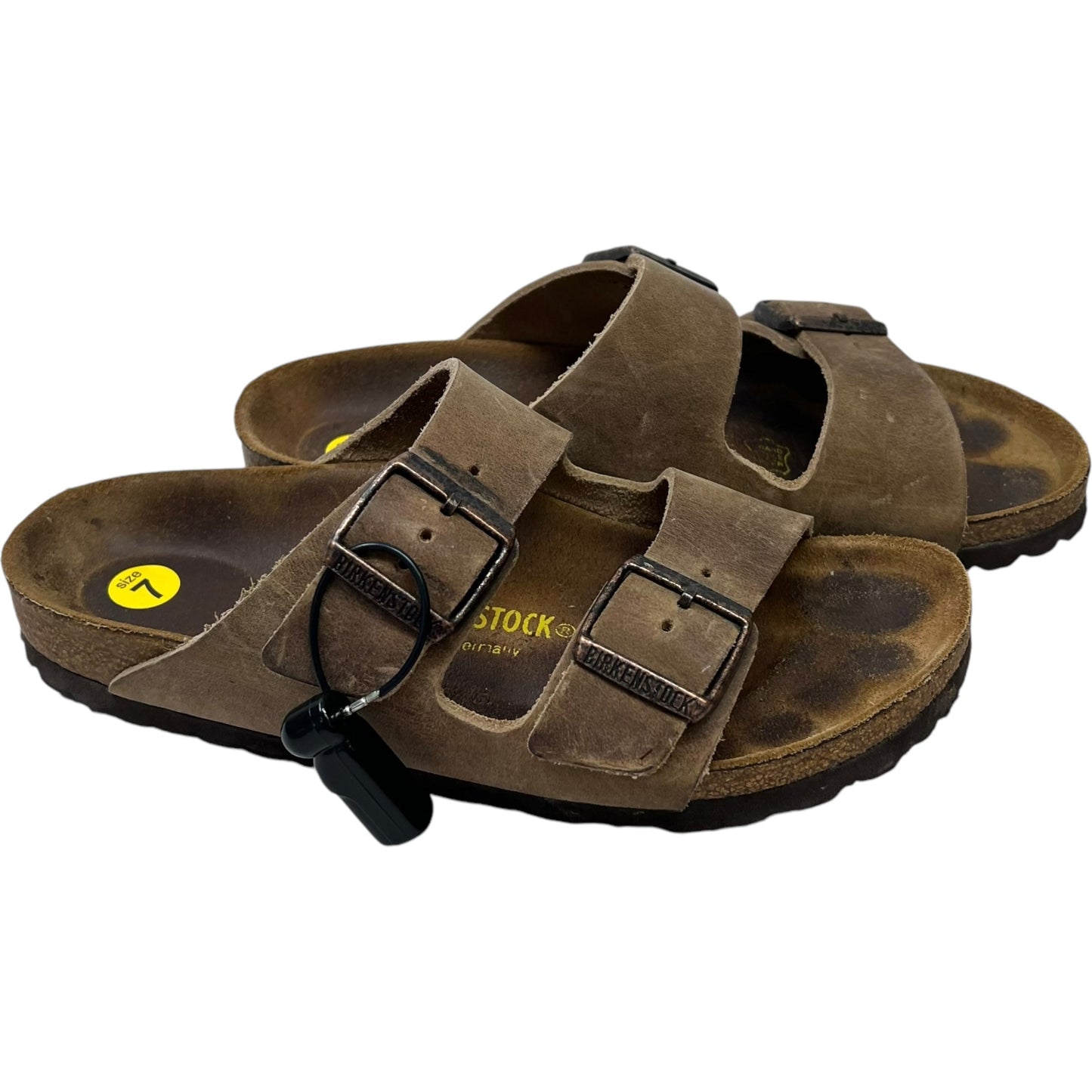 Sandals Flats By Birkenstock In Brown, Size: 7