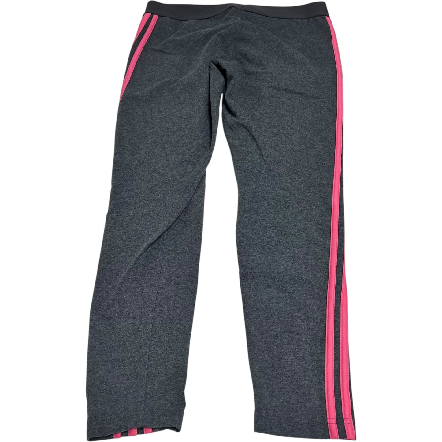 Athletic Leggings By Adidas In Grey, Size: L