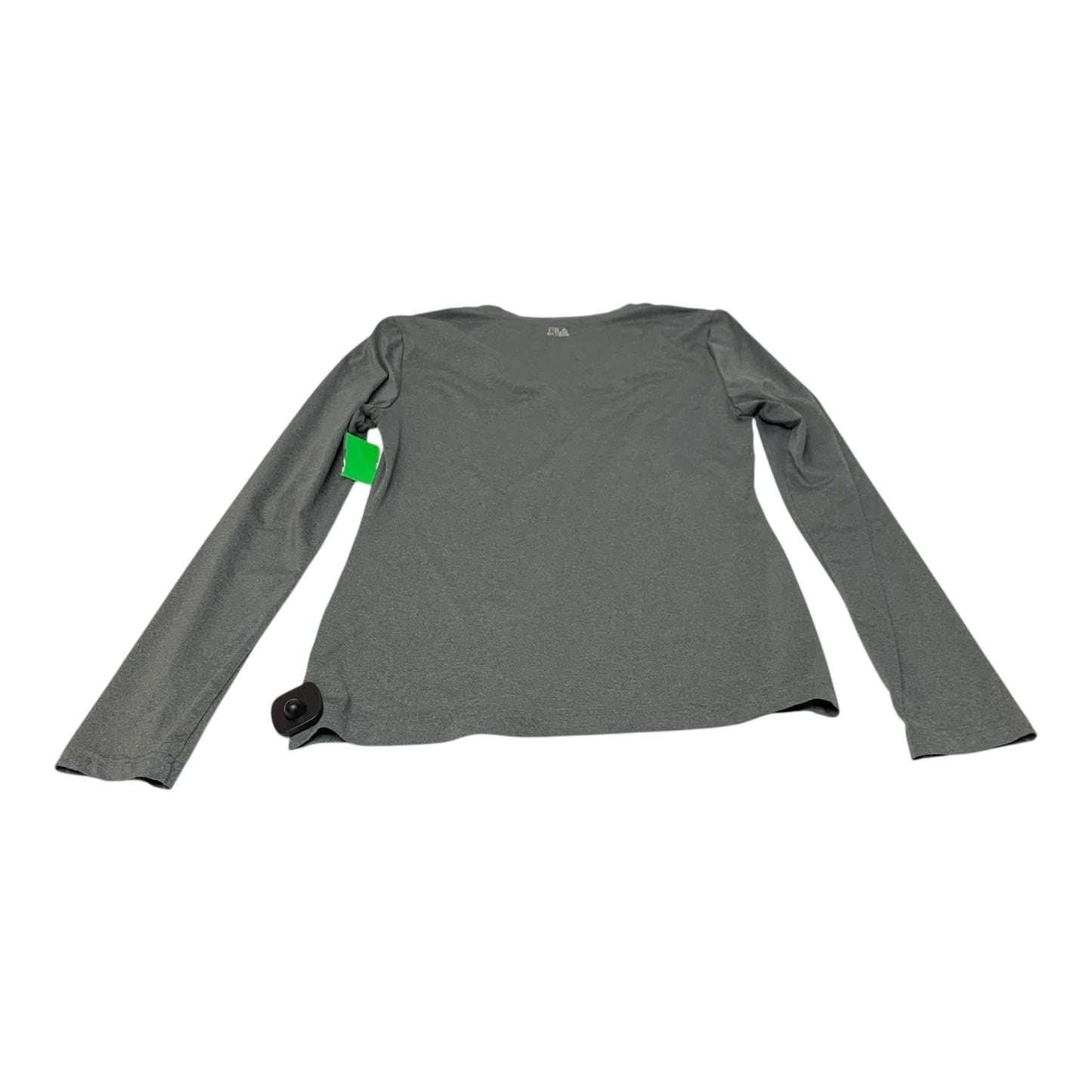 Athletic Top Long Sleeve Crewneck By Fila In Grey, Size: S