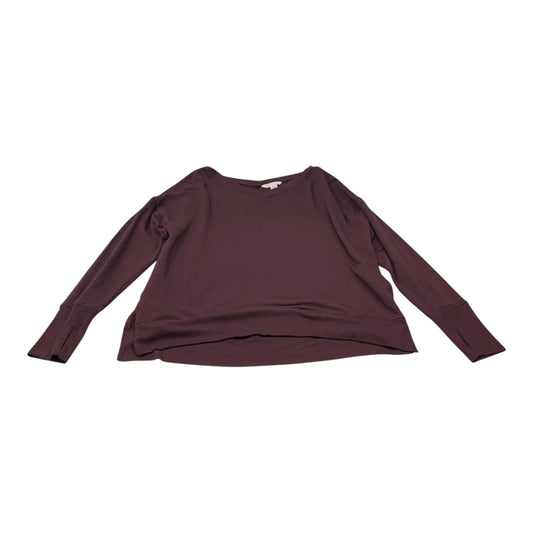 Top Long Sleeve By Athleta In Maroon, Size: L