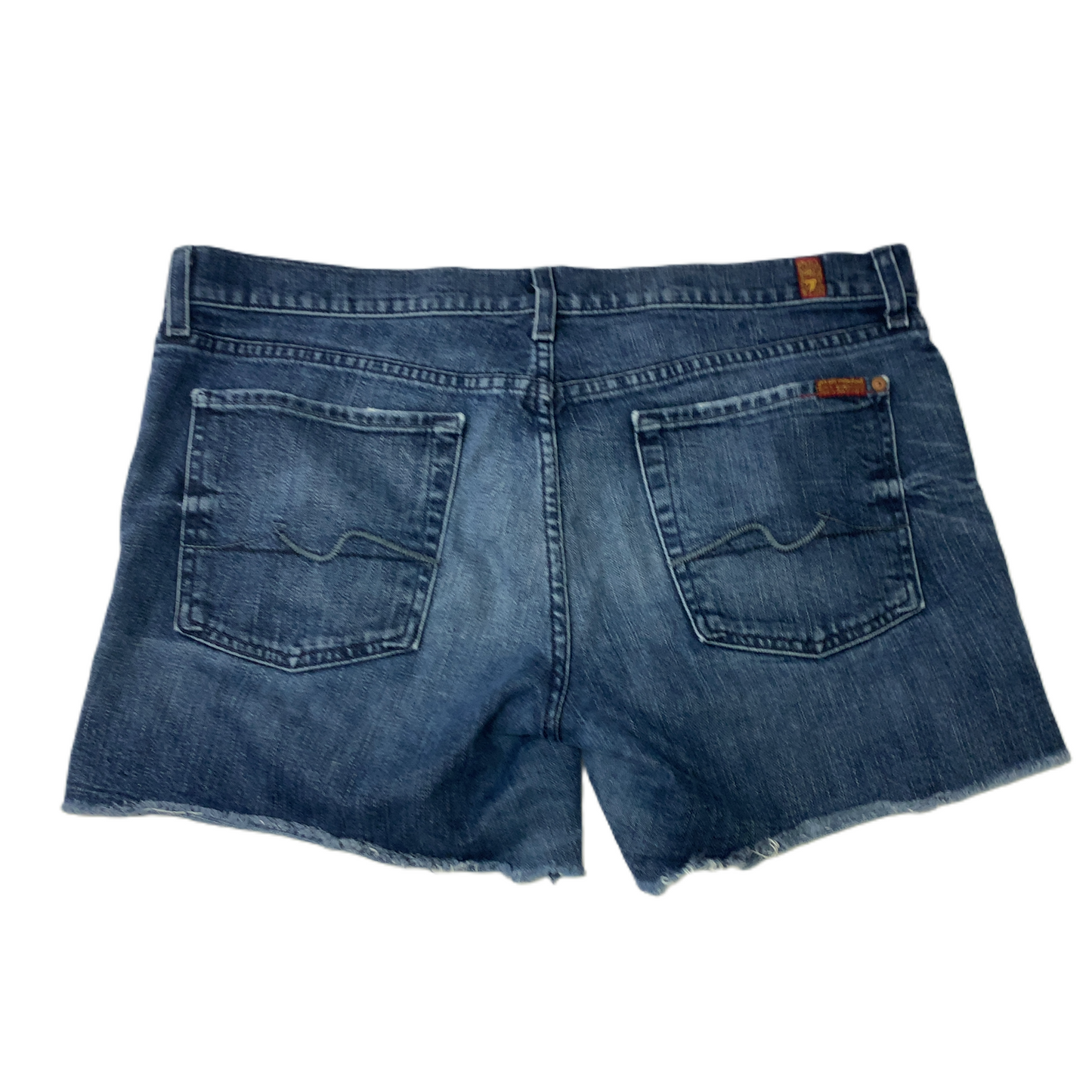 Blue Denim  Shorts Designer By 7 For All Mankind  Size: 14