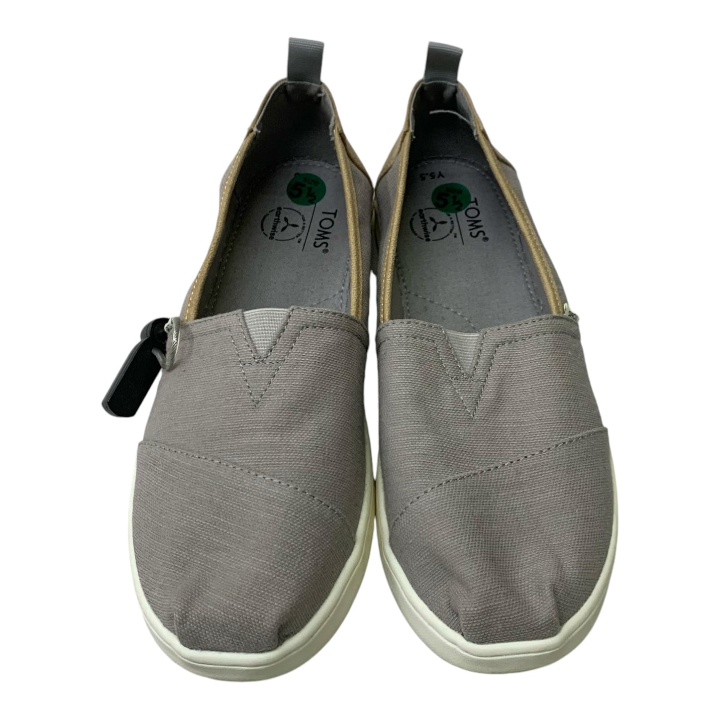 Shoes Flats By Toms In Grey, Size: 5.5