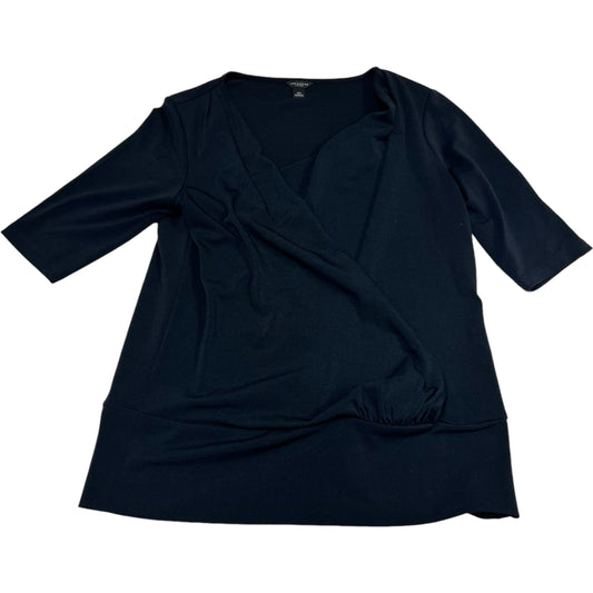 Top Short Sleeve By Ann Taylor In Black, Size: Xs