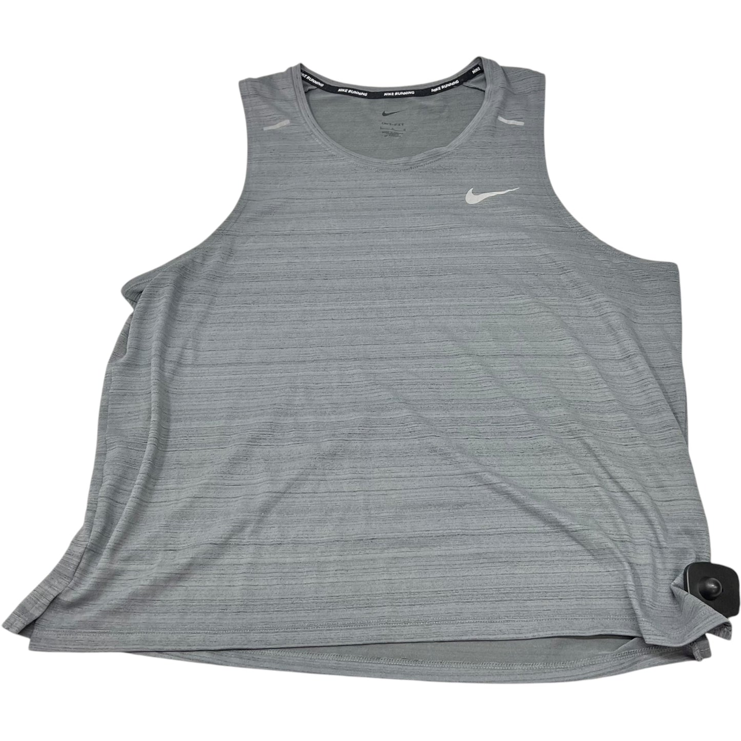 Athletic Tank Top By Nike Apparel In Grey, Size: L