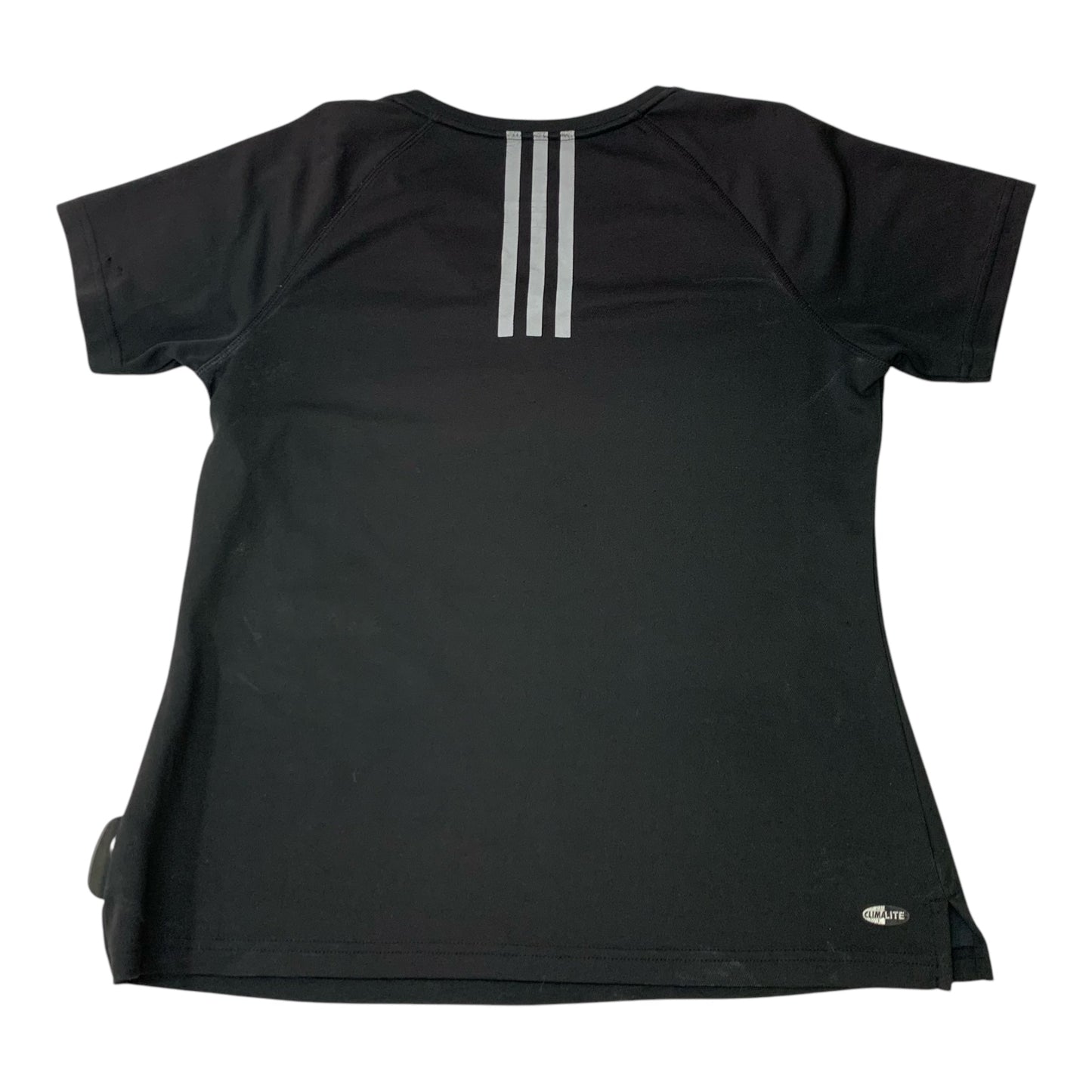 Athletic Top Short Sleeve By Adidas In Black, Size: M