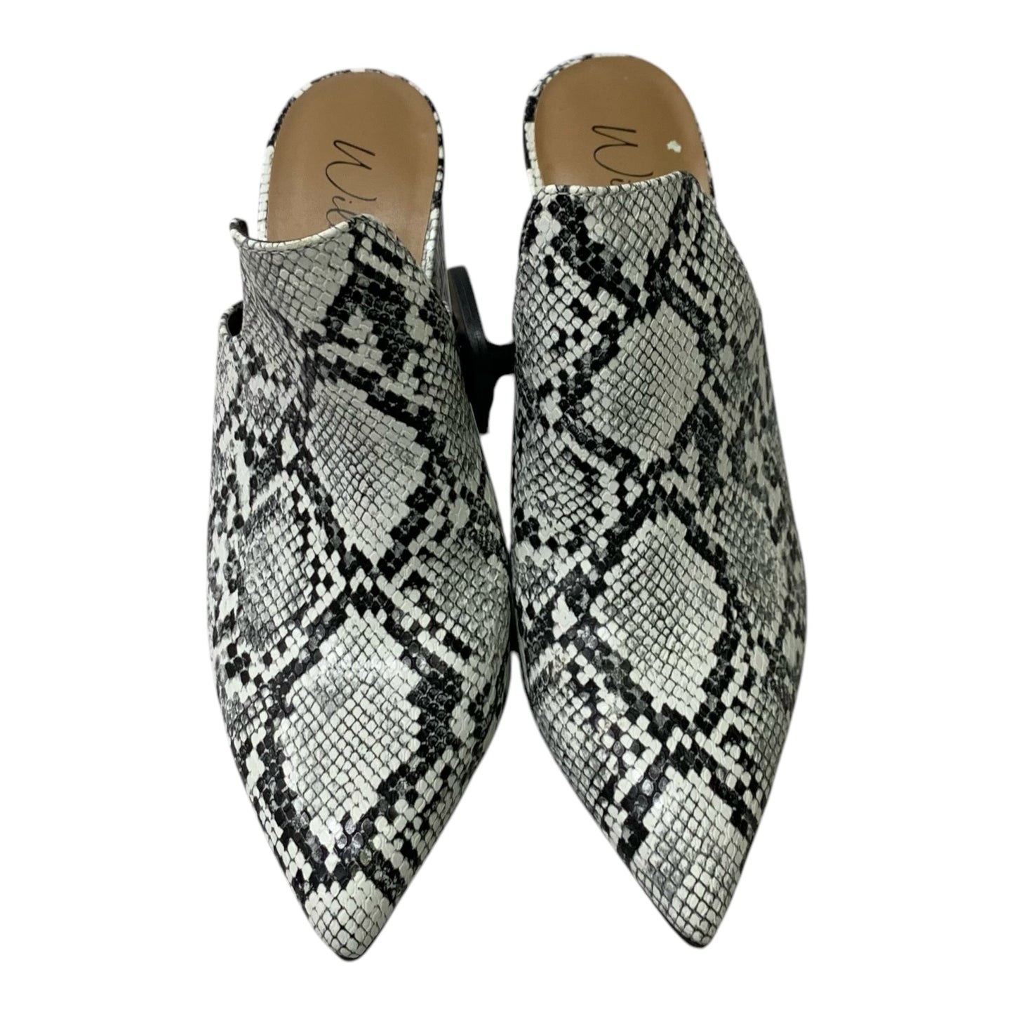 Shoes Heels Block By Wild Pair In Snakeskin Print, Size: 8.5