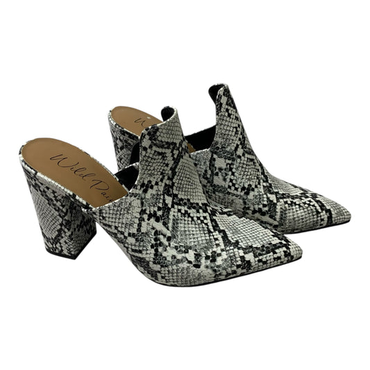 Shoes Heels Block By Wild Pair In Snakeskin Print, Size: 8.5