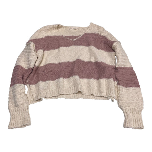 Sweater By Byer California In Cream & Pink, Size: M