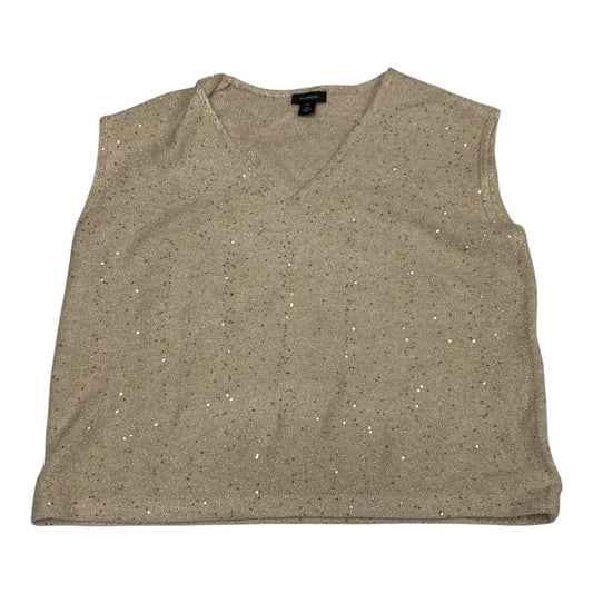 Vest Sweater By Halogen In Gold, Size: Xs