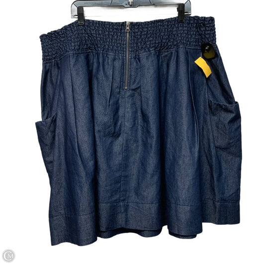 Skirt Mini & Short By Ashley Stewart In Blue, Size: 3x