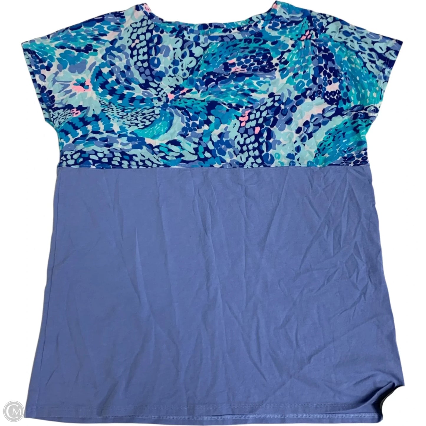 Top Short Sleeve Designer By Lilly Pulitzer In Blue, Size: S