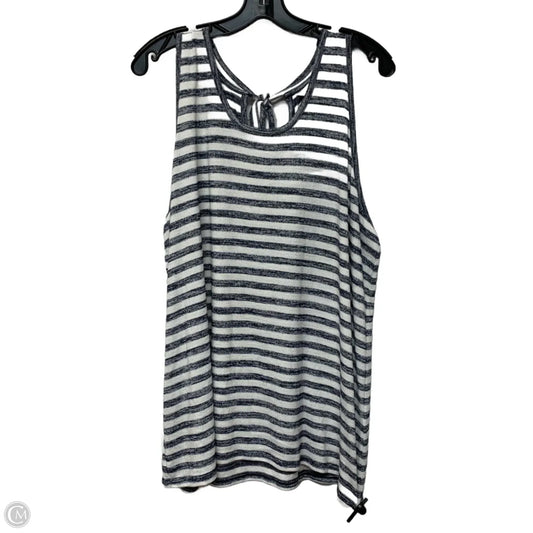 Top Sleeveless By Market & Spruce In Blue & White, Size: 1x