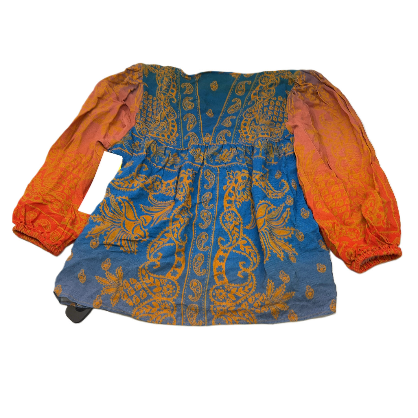 Blue & Orange  Top Long Sleeve Designer By Farm Rio  Size: Xs