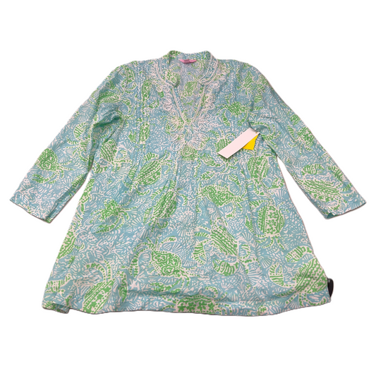Blue & Green  Top Long Sleeve Designer By Lilly Pulitzer  Size: M