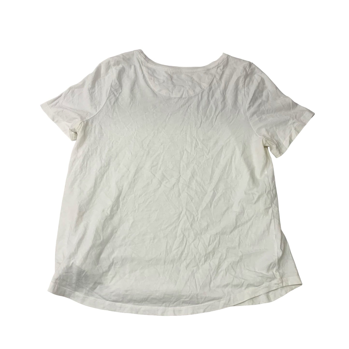 Top Short Sleeve By Anthropologie In White, Size: M