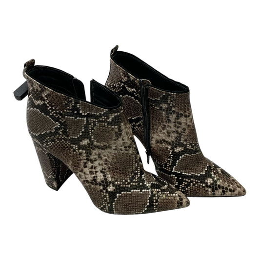 Boots Ankle Heels By Qupid In Snakeskin Print, Size: 9