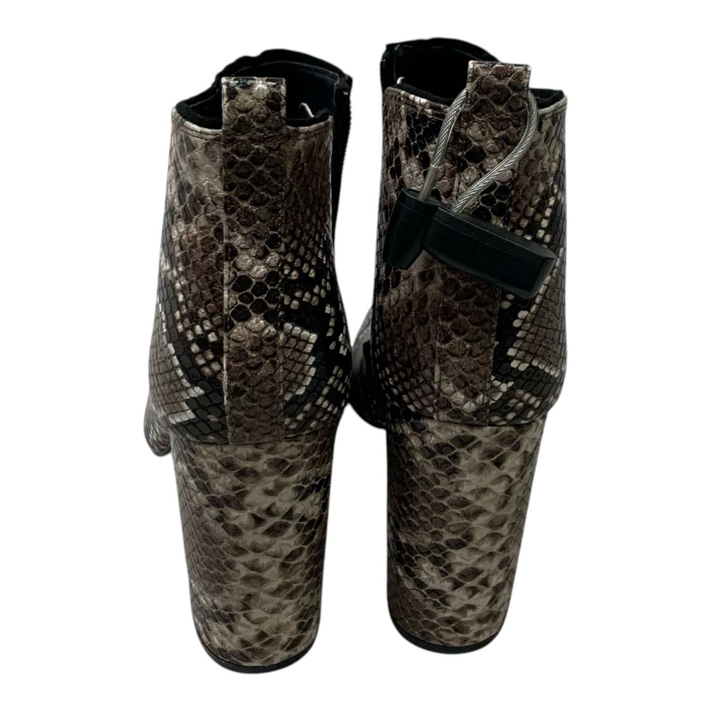 Boots Ankle Heels By Qupid In Snakeskin Print, Size: 9