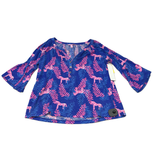 Blue & Pink  Top Long Sleeve Designer By Lilly Pulitzer  Size: M