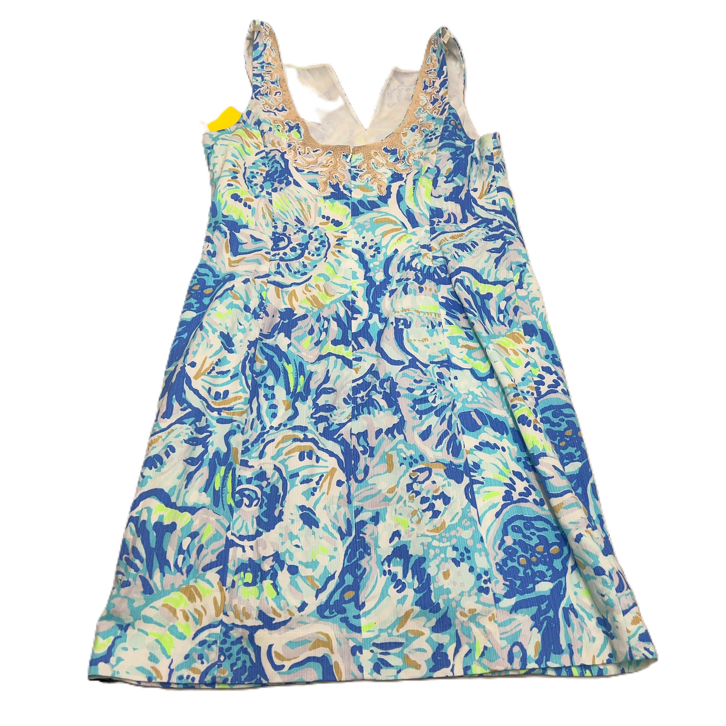 Blue & Cream  Dress Designer By Lilly Pulitzer  Size: S