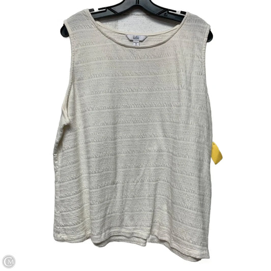 Top Sleeveless By Croft And Barrow In White, Size: 3x