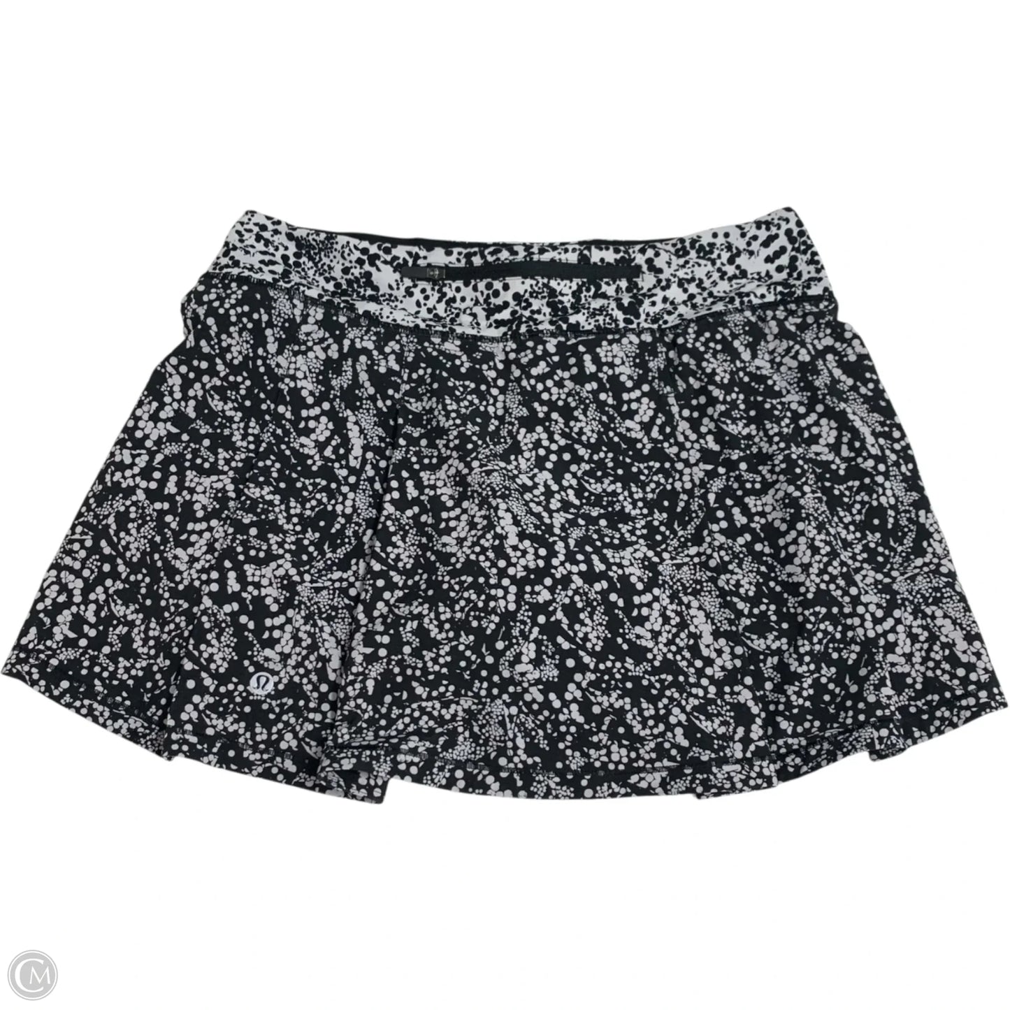 Athletic Skort By Lululemon In Black & White, Size: S