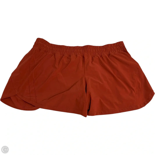 Athletic Shorts By Lululemon In Orange, Size: 2x