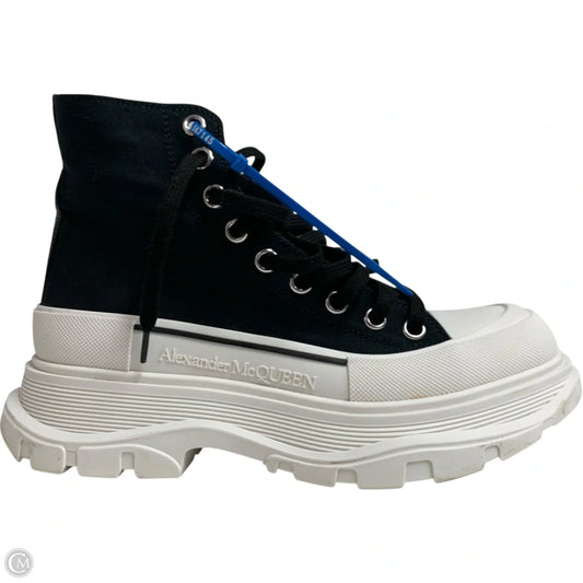 Shoes Luxury Designer By Alexander Mcqueen In Black & White, Size: 9