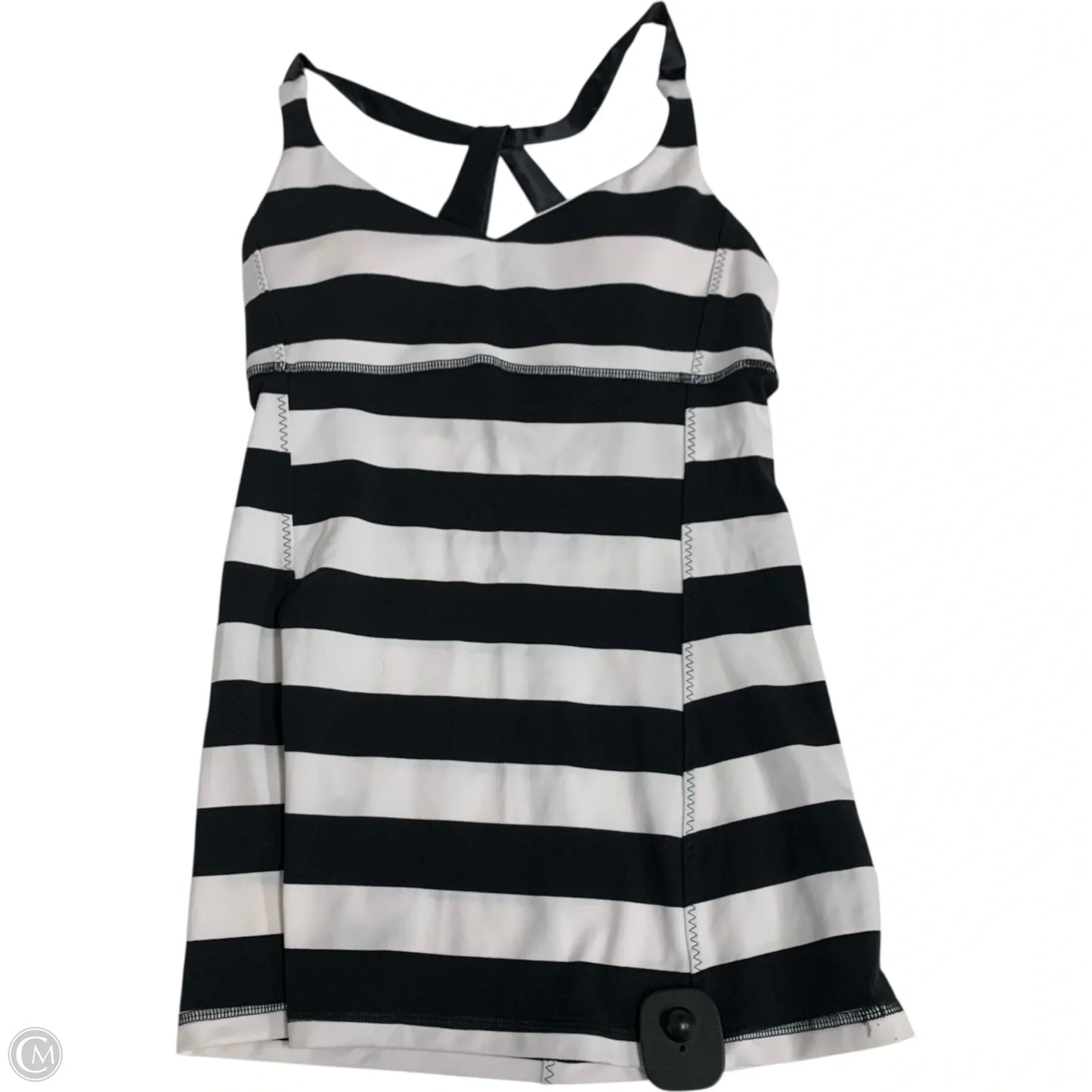 Athletic Tank Top By Lululemon In Black & White, Size: S