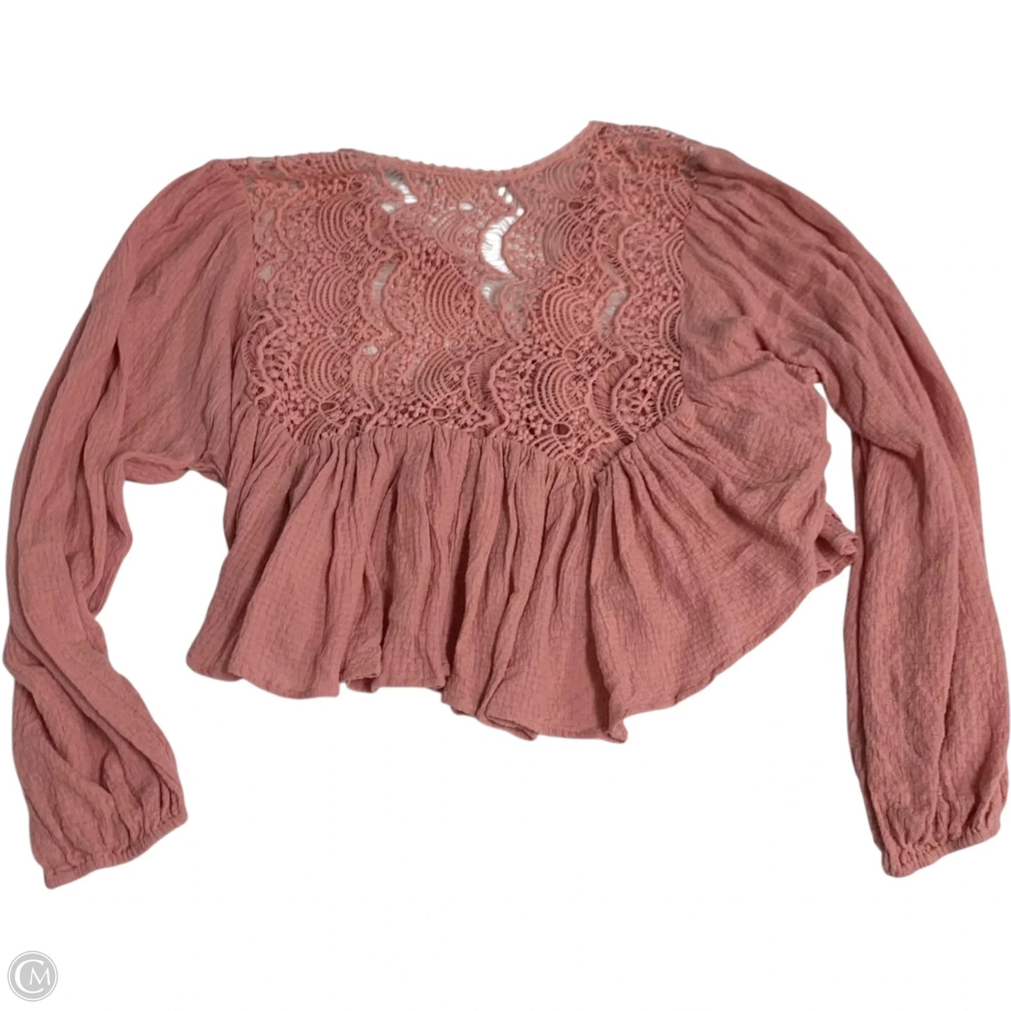 Top Long Sleeve By Miss Me In Pink, Size: L