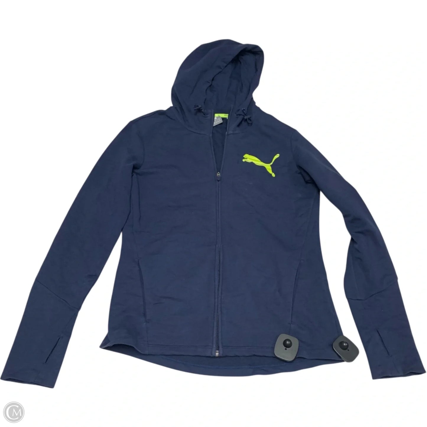 Athletic Jacket By Puma In Navy, Size: M