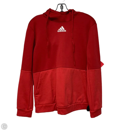 Sweatshirt Hoodie By Adidas In Red, Size: L