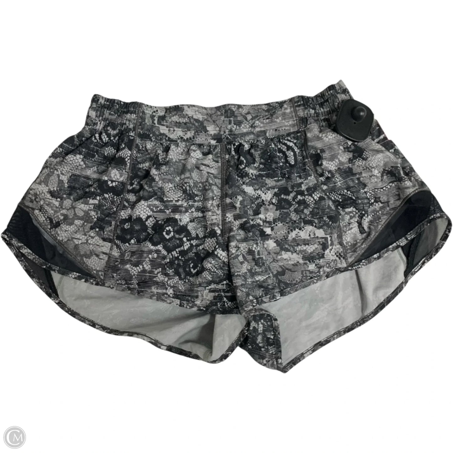 Athletic Shorts By Lululemon In Grey & White, Size: M