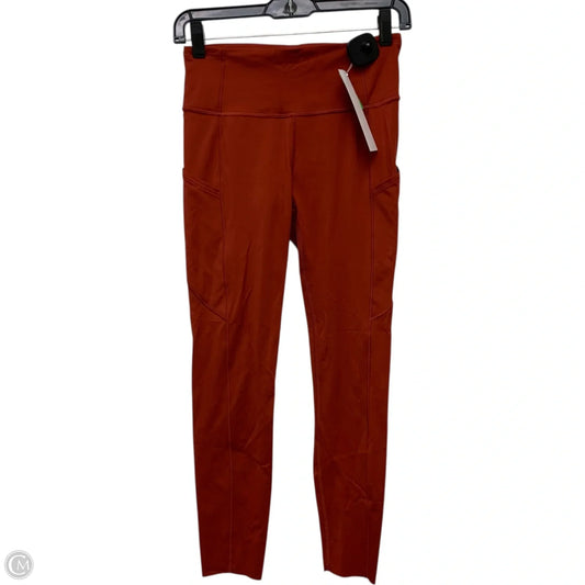 Athletic Leggings By Lululemon In Red, Size: S