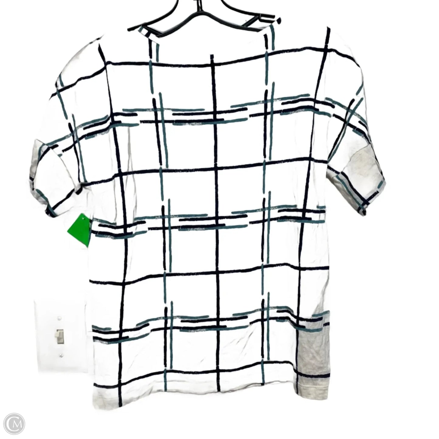 Top Short Sleeve Designer By Tory Burch In White, Size: S